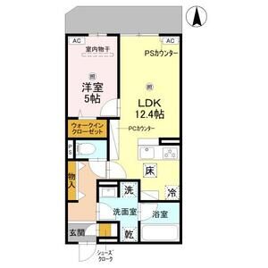 1LDK 間取り図