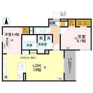 2LDK 間取り図