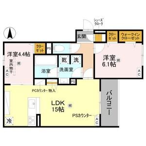 2LDK 間取り図