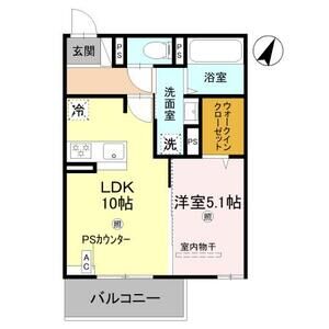 1LDK 間取り図