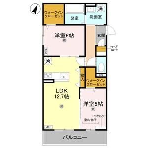 2LDK 間取り図
