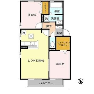 2LDK 間取り図
