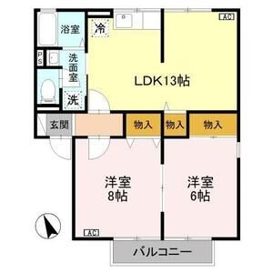 2LDK 間取り図