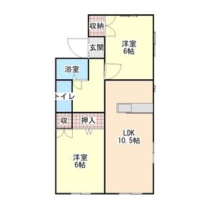 2LDK 間取り図