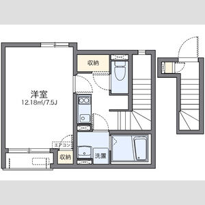 1K 間取り図