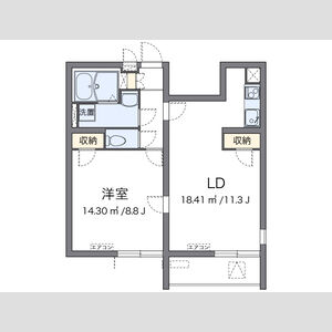 1LDK 間取り図