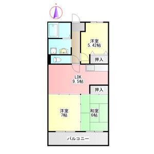 3DK 間取り図