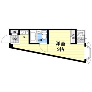 1R 間取り図