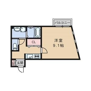 1K 間取り図