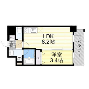 1LDK 間取り図