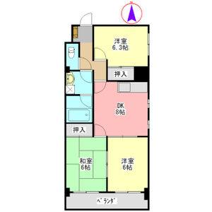 3DK 間取り図