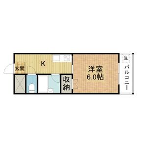 1K 間取り図