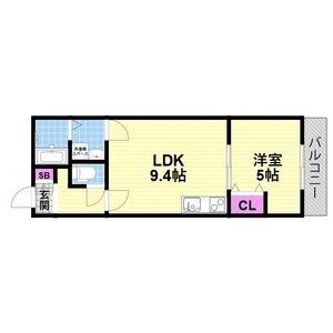 1LDK 間取り図