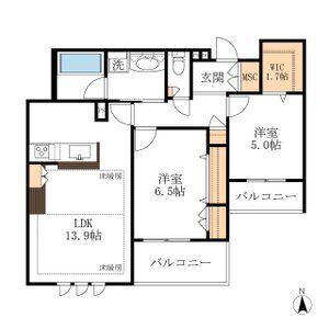 2LDK 間取り図
