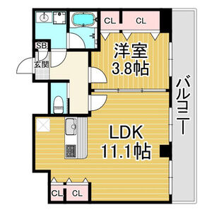 1LDK 間取り図