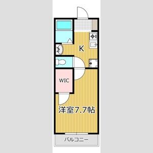 1K 間取り図