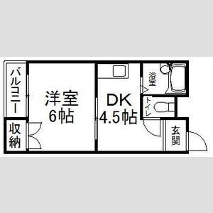1DK 間取り図