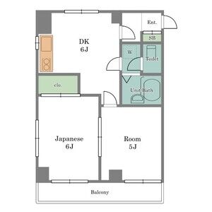 2DK 間取り図