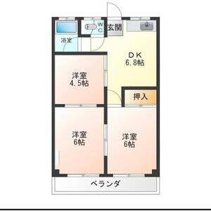 3DK 間取り図