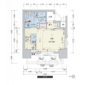 1K 間取り図
