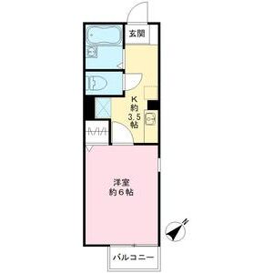 1K 間取り図