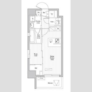 1DK 間取り図
