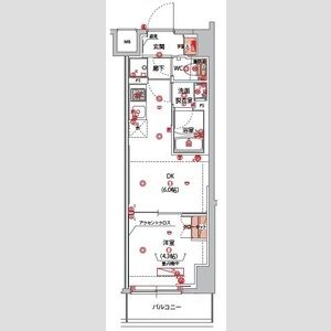 1DK 間取り図