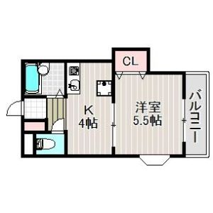 1K 間取り図