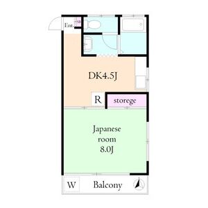 1DK 間取り図