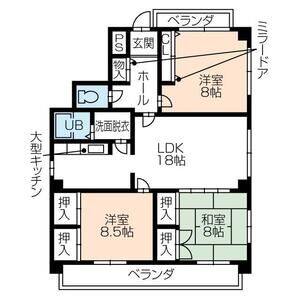 3LDK 間取り図