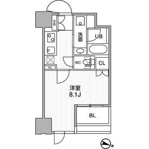 1K 間取り図