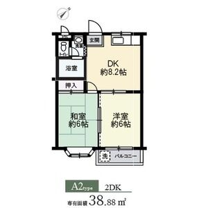 2DK 間取り図