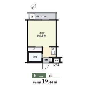1K 間取り図