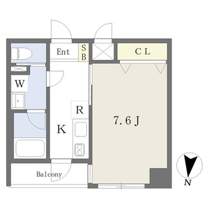 1K 間取り図