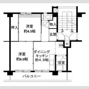 2DK 間取り図