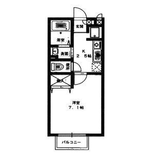 1K 間取り図