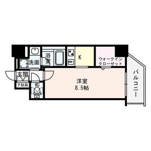 1K 間取り図
