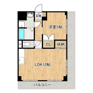 1LDK 間取り図