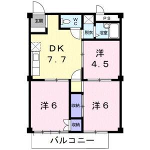 3DK 間取り図