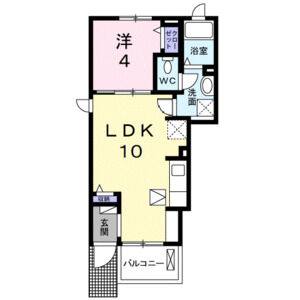 1LDK 間取り図