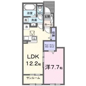 1LDK 間取り図