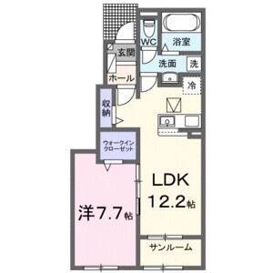 1LDK 間取り図