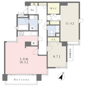 2LDK 間取り図