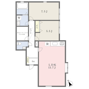 2LDK 間取り図