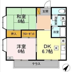 2DK 間取り図