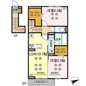 2LDK 間取り図