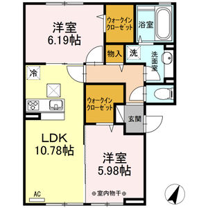2LDK 間取り図