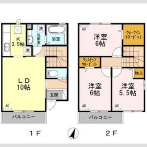 3LDK 間取り図