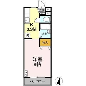 1K 間取り図