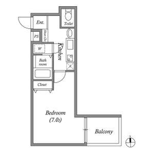 1K 間取り図